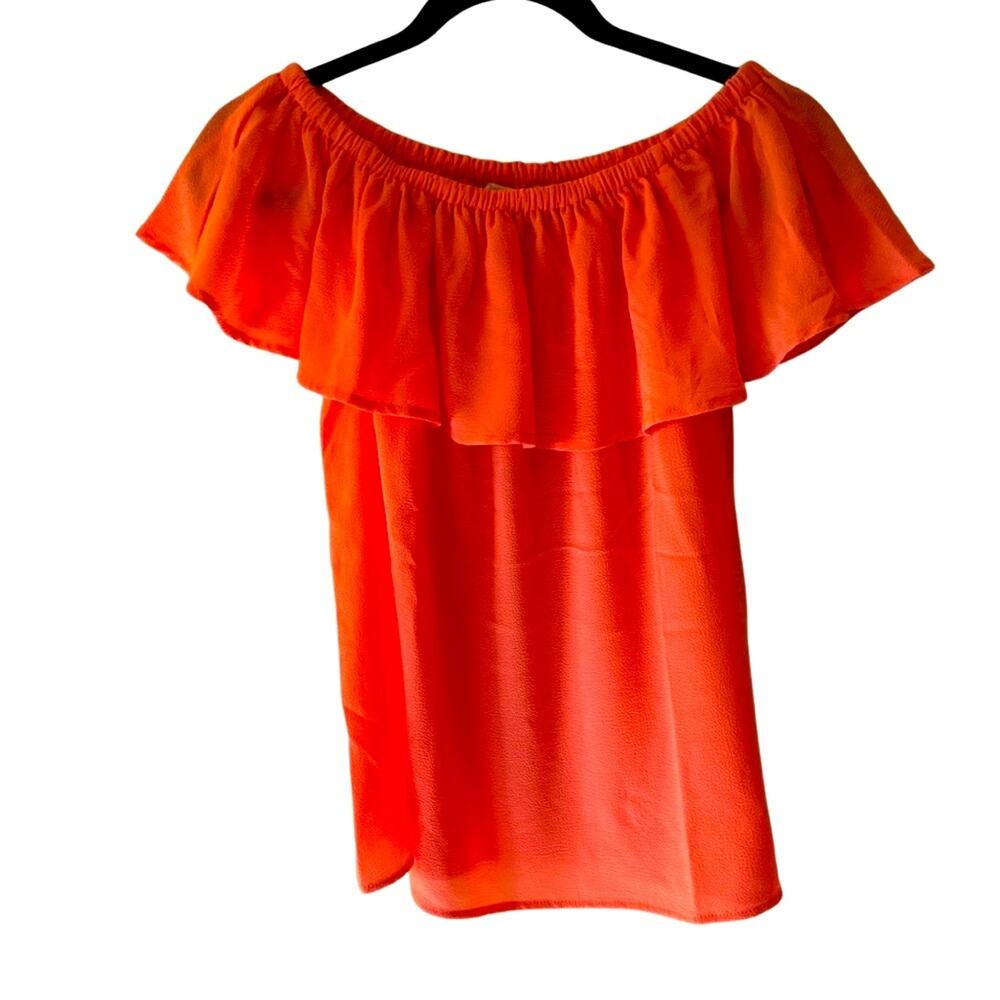MICHAEL Michael Kors Grapefruit Off the Shoulder Blouse Size S